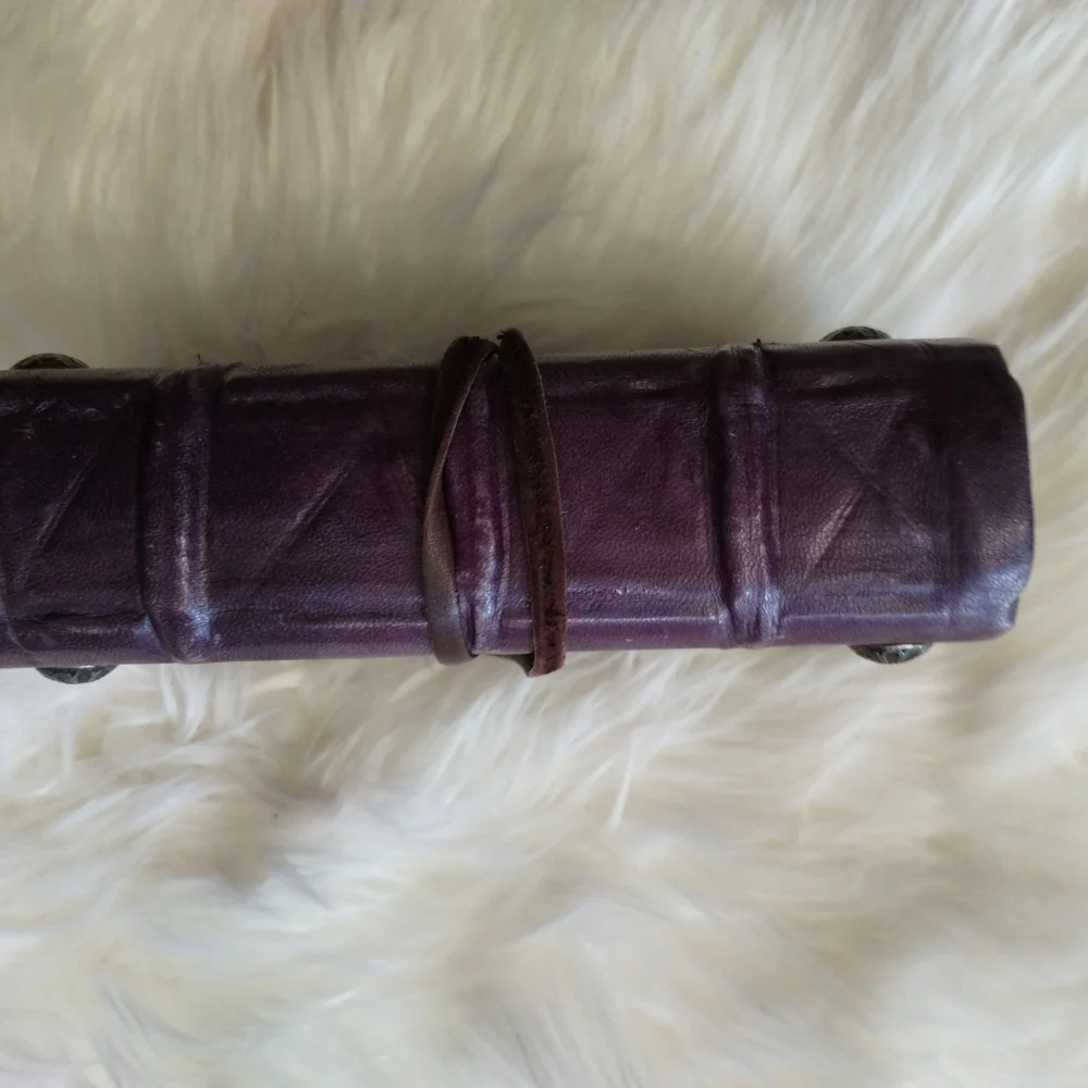 Vintage Brown Leather Shipwood Pirate Style Journal